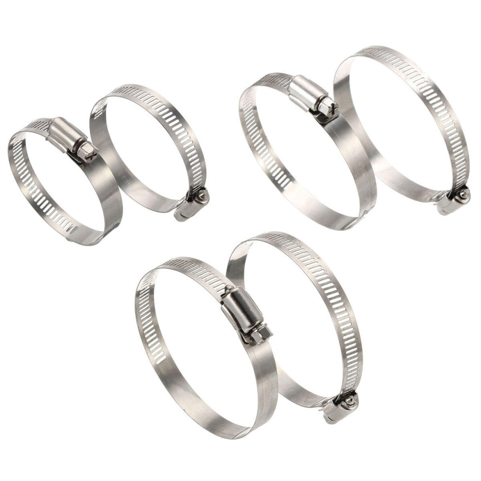 (75Mm) 2Pcs 60Mm/75Mm/80Mm Warm Air Ducting Hose Clamp Clip For Eberspacher Webasto Propex Silver 4250937709521