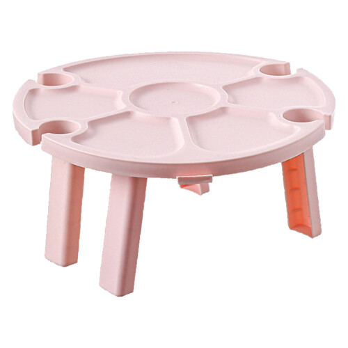 Faltbarer Weintisch pinkes Kunststoff-Snacktablett 1