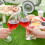 Faltbarer Weintisch pinkes Kunststoff-Snacktablett 8