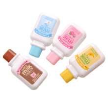 Milk Bottle Correction Tape Set 4-Piece 2.8 x 1.4 Inch Plastic White For Students And Office Professionals