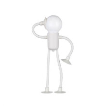 (white) Changeable Shape Funny Sportsman Night Light Button Battery Desk Lamp Versatile Mini Lamp Creative Ornament Vacuum Adsorption(FPL16)