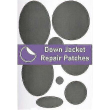 (Dark Grey) Down Jacket Repair Patches Pre-cut, Self-adhesive, Soft, Waterproof_FC10