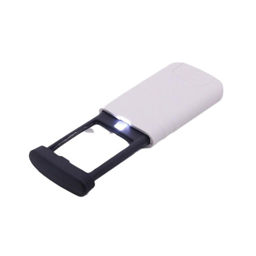 Handheld Magnifier Foldable Rectangular Loupe, Portable Compact Design for Reading Small Print