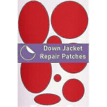 (Red) Down Jacket Repair Patches Pre-cut, Self-adhesive, Soft, Waterproof_FC10
