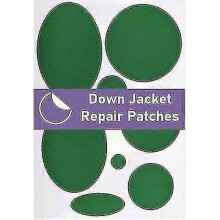 (Green) Down Jacket Repair Patches Pre-cut, Self-adhesive, Soft, Waterproof_FC10