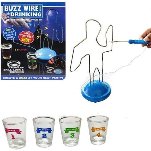 Buzz Wire Drinking Party Game for Adults with Lights & Sounds 1