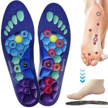 (Length 25.5cm) Medical Magnetic Therapy Sports Insoles Massage Foot Weight Loss Slimming Acupressure Insole Anti-fatigue Health Care Shoe Pads