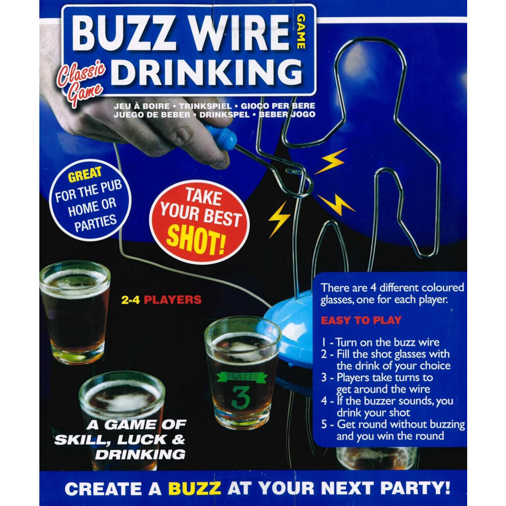 Pms International Buzz Wire Drinking Party Game For Adults With Lights & Sounds
