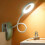 (Blue) Led Clip-on Reading Lamp Dimmable Eye Protection Table Lamp Q 5