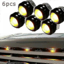 (6PCS, amber) 6x Front Grille Bumper Grill Hood Amber Led Lights For Dodge Ram 1500 2500 3500 Car Exterior Decorative Lights