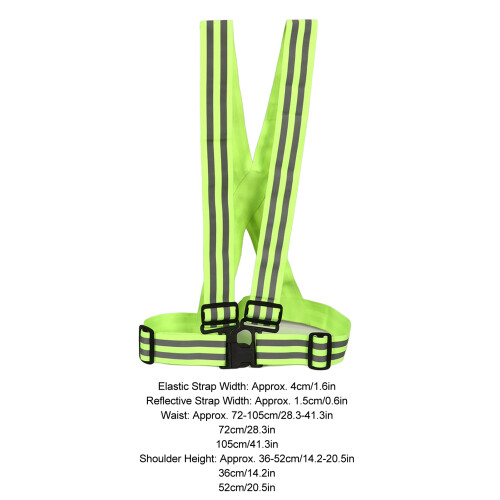 Reflektierende Weste - Modell Elastic; Größe 1; Grün 1