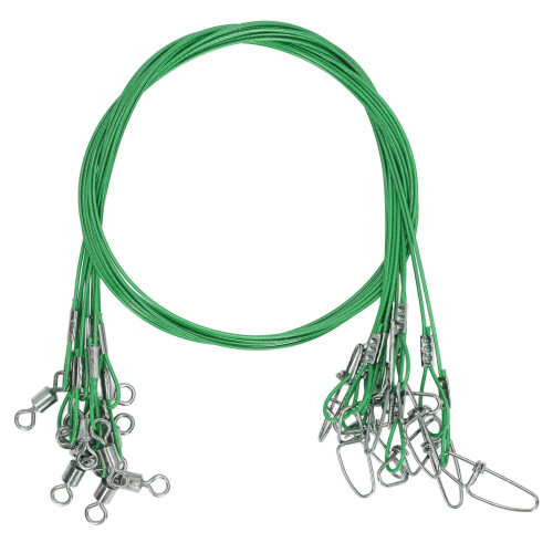 10 Stück 50 cm lange grüne Drahtvorfächer 1