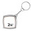 Portable 2M Keychain Mini Tape Measure Durable Chrome ABS Shell 14