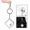 Portable 2M Keychain Mini Tape Measure Durable Chrome ABS Shell 10