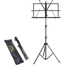 Sheet Music Stand Height-Adjustable Foldable Metal Portable Lightweight For Home Use