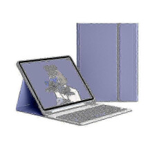 (Purple) Case With Keyboard For Ipad 9th 8th 7th 10.2 Inch 2021 2020 2019