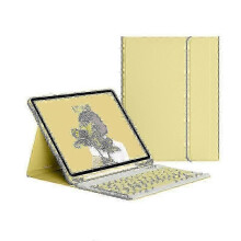 (Yellow) Case With Keyboard For Ipad 9th 8th 7th 10.2 Inch 2021 2020 2019