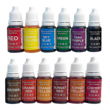 12pcs 10ml Food Coloring Set Tasteless Highly Concentrated Multipurpose Vibrant Rainbow Color Liquid Food Dye for Baking Cooking Decoratingxinmu_FC10