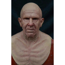 (A) Latex Realistic Mans Face Cover Mask Male Disguise Halloween Party Props_FM18