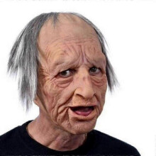 (C) Latex Realistic Mans Face Cover Mask Male Disguise Halloween Party Props_FM18