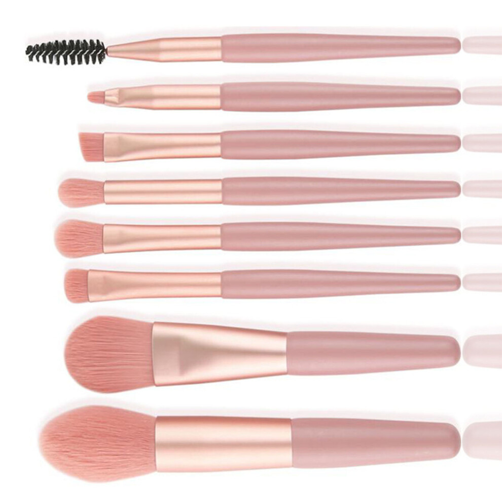 8 Pcs Portable Mini Makeup Brushes Set Eyeshadow Soft Lightweight Skin Friendly