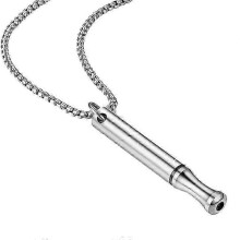 (Silver, 2Pcs) Stop Smoking Necklace, Anxiety Necklacevape Necklace, Breathing Necklace Stop Smoking, Breathing Exercises, Gift(FJ22)