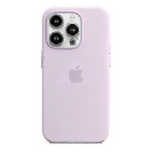 (Lilac) Silicone Phone Case Compale With Iphone 14pro(with logo)(EPB17) 2