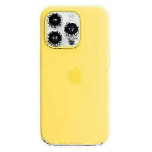 (Canary Yellow) Silicone Phone Case Compale With Iphone 14pro(with logo)(EPB17) 2