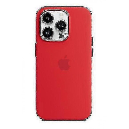 (Red) Silicone Phone Case Compale With Iphone 14pro(with logo)(EPB17) 2