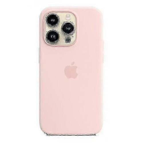 (Chalk Pink) Silicone Phone Case Compale With Iphone 14pro(with logo)(EPB17) 1