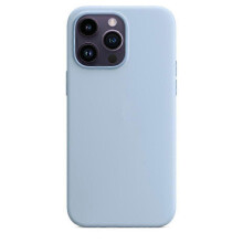 (Sky) Silicone Phone Case Compale With Iphone 14pro(with logo)(EPB17)