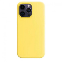 (Canary Yellow) Silicone Phone Case Compale With Iphone 14pro(with logo)(EPB17)