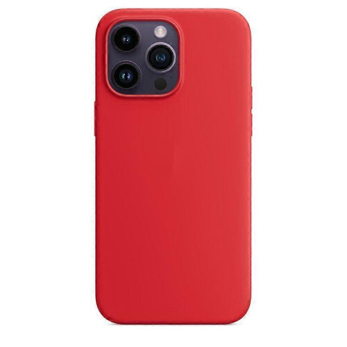 (Red) Silicone Phone Case Compale With Iphone 14pro(with logo)(EPB17)