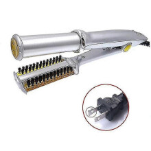 (US) Professional Hair Straightening Iron Curling Iron Straightenercurler Styler 2 In 1 Multi Hair Styling Tool Flat Iron With Brush_FC10