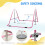Homcom HOMCOM Kids Gymnastic Bar w/ Adjustable Height, Foldable Training Bar - Pink 8