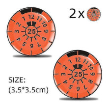 (25) 2pcs 3d Gel Sticker License Plate Seal Badge, Tuv Plaque Decals(FPL16)