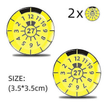 (27) 2pcs 3d Gel Sticker License Plate Seal Badge, Tuv Plaque Decals(FPL16)
