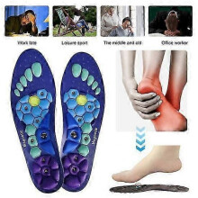 (S) 1 Pair Magnetic Acupressure Insoles Unisex Foot Arch Support Promote Circulation Relieve Fatigue Orthopedic