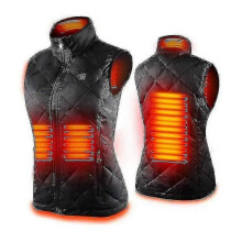 (M Expedited, Black) Women's Heated Vest With 4 Heating Zones, Neck Heating Jacket(FPK11)