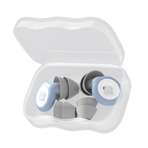 Ergonomic Silicone Ear Plugs Sound Blocking for Sleep or Work Blue 2