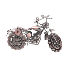 Retro 7.9in Metal Motorcycle Toy - Premium Iron Sculpture for Collectors