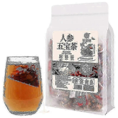 (1Bag 50Pcs) Ginseng Five Treasure Herbal Tea 250g