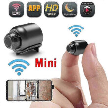 (with 64G card) Mini Night Vision Camcorder Security Surveillance 1080p Hd Wifi Baby Monitor Indoor Safety Ip Camera Audio Video Recorder Camera Wi[