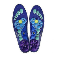 (S, blue) 1 Pair Magnetic Acupressure Insoles Unisex Foot Arch Support Promote Circulation Relieve Fatigue Orthopedic