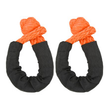 2 Stück Recovery Soft Shackle, Bruchlast 35 Tonnen, Leichte Seilshackle für LKW, große SUVs, Offroad-Fahrzeuge, orange