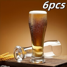 (6pcs) Beer Glass, Craft Beer Glass, Suitable for Bars, Roostertails, Soda, Juice, Drinks, Whea