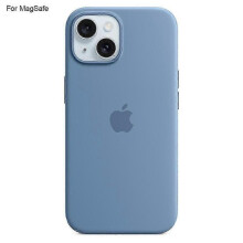 (Blue) For Iphone 15 Case Compatible With Magsafe Liquid Silicone Phone Back Cover [induction Popover] - Mi