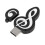 USB 2.0 Stick Cute Cartoon Memory Stick Music Notes Symbol USB 2.0 Memory External USB Flash Drive M 2