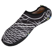 1 Paar Wasser Schuhe Schnelltrocknend Atmungsaktiv Elastisch Bequeme Wassersocken fürs Wandern Camping Schwarz Weiß Größe 41