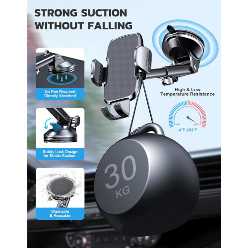 CIRYCASE Universal Car Phone Holder with Ultra Powerful Suction 2